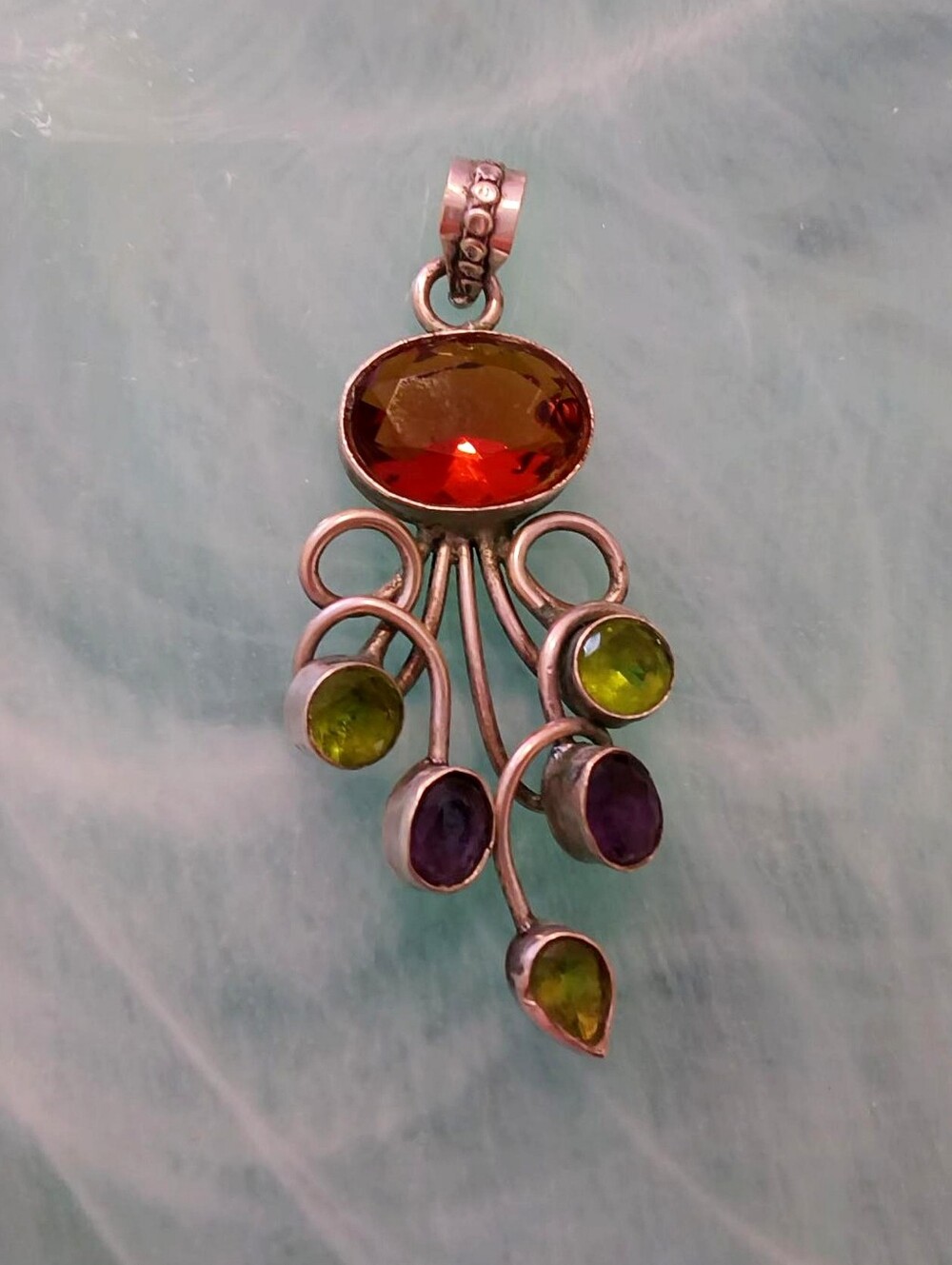 Multi gemstone Sterling Silver Pendants, price each